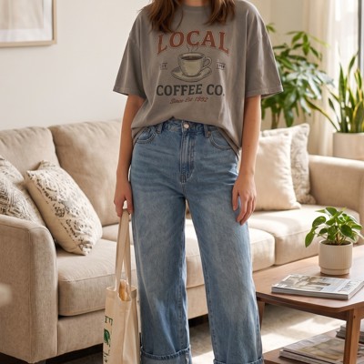 Miss Sparkling High Rise Cuffed Jeans