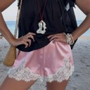 Pink Small Miss Sparkling Lace Shorts