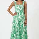  Miss Sparkling Floral Print Cross-Back Maxi Dress