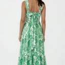  Miss Sparkling Floral Print Cross-Back Maxi Dress