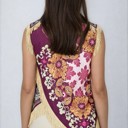  Miss Sparkling Fringed Floral Print Top