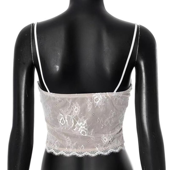 Miss Sparkling Lace Cami Crop Top