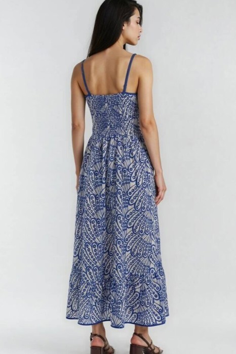 Miss Sparkling Eyelet Cami Midi Dress