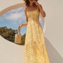  Miss Sparkling Eyelet Cami Midi Dress