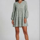  Miss Sparkling Tiered Puff Sleeve Ditsy Floral Mini Dress