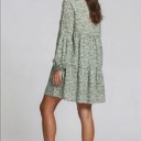  Miss Sparkling Tiered Puff Sleeve Ditsy Floral Mini Dress