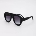 Black One Size Fits Most Miss Sparkling Retro Oversized Square Sunglasses