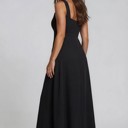  Miss  Sparkling Square Neck Fit & Flare Midi Dress
