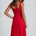  Miss  Sparkling Square Neck Fit & Flare Midi Dress