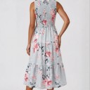  Miss Sparkling Floral Tiered Midi Dress