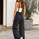  Miss Sparkling Frayed Trim Denim Overalls