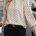  Polka Dot Print Blouse