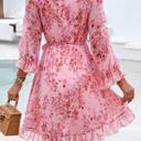  Miss Sparkling Floral Wrap Dress