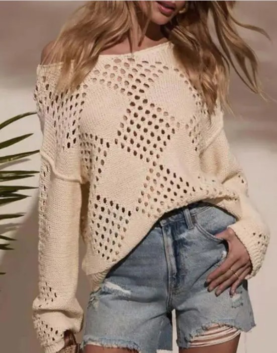 Hollow Knit Sweater