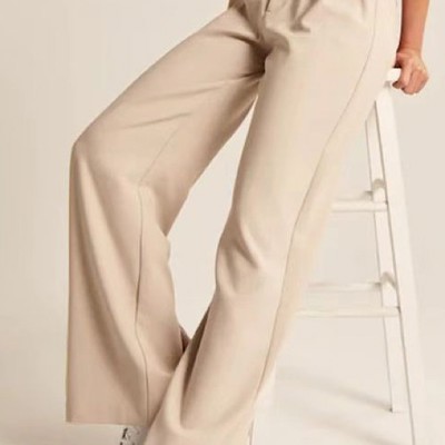 High Waist Tailored Wide Leg Pants