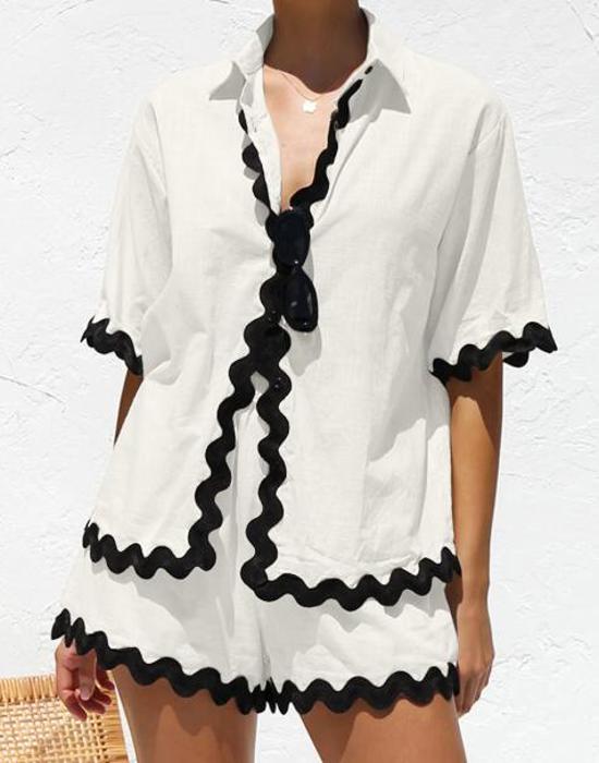 3 piece shorts set
