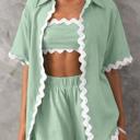 Small Green 3 piece shorts set