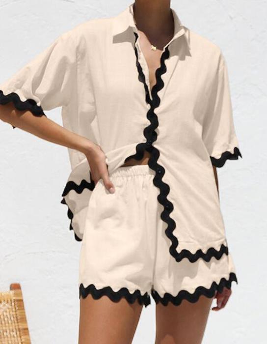 3 piece shorts set