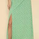 XL Green Maxi skirt with slit detail