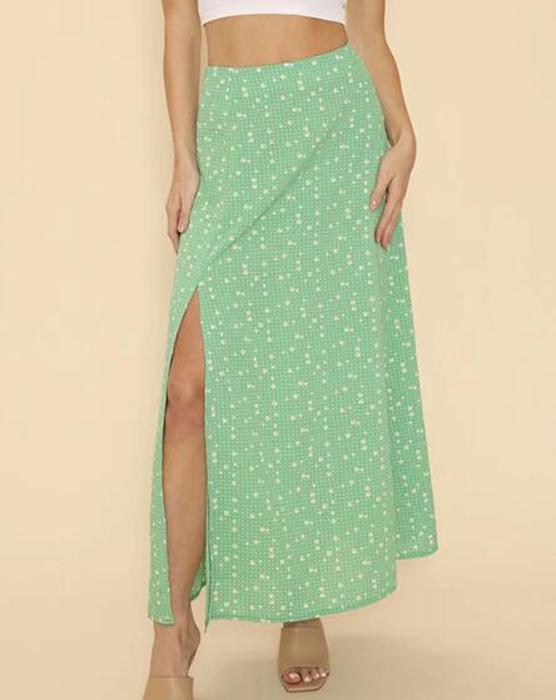 Maxi skirt with slit detail