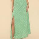 Small Green Maxi skirt with slit detail