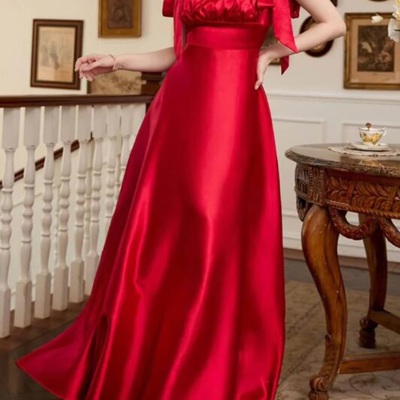 Satin maxi gown