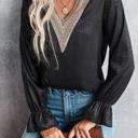  Long sleeve v neck blouse