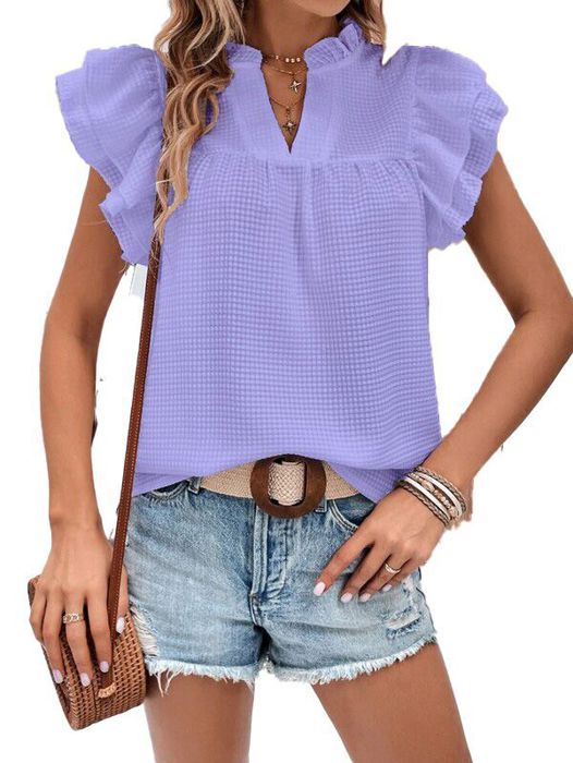 Miss Sparkling Ruffle sleeve blouse