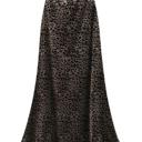  Velvet leopard midi skirt