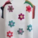  Floral knit top