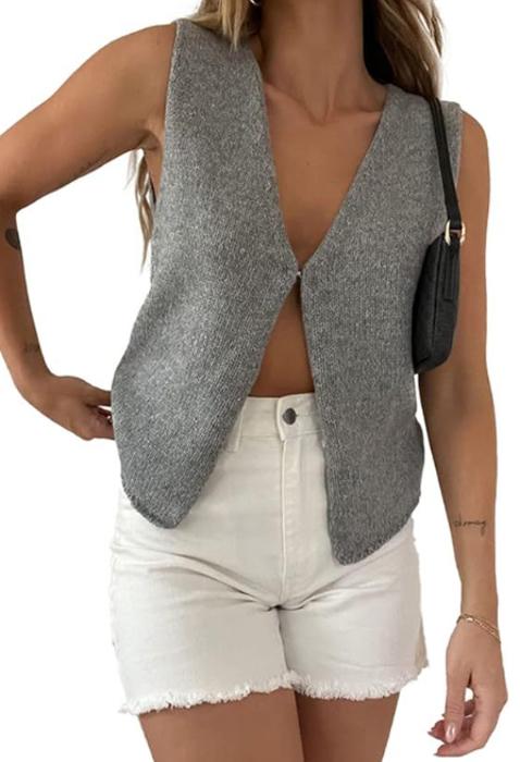 Miss Sparkling Tie front tank top