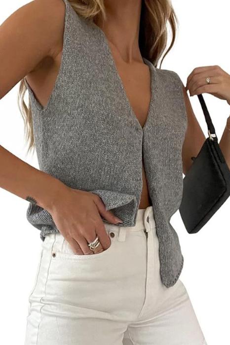 Miss Sparkling Tie front tank top