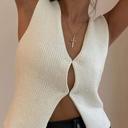 Large Off-white Miss Sparkling Tie front tank top