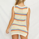  Miss Sparkling Retro Striped Knit Coverup dress