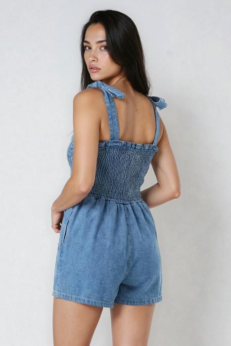 Denim romper