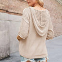  Miss Sparkling V-Neck Drawstring Pocket Knit Short Sleeve Top
