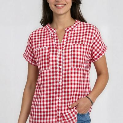 Miss Sparkling Gingham top