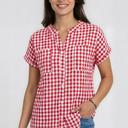  Miss Sparkling Gingham top