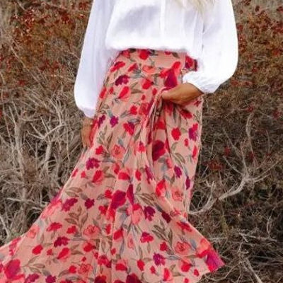 Miss Sparkling Floral Maxi Skirt