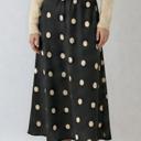  Vintage Polka Dot Midi Skirt