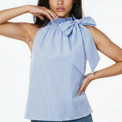 Miss Sparkling Striped Halter Top
