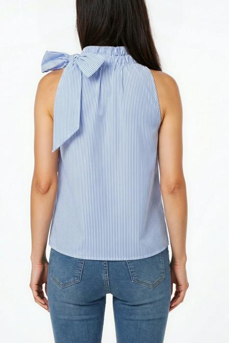 Miss Sparkling Striped Halter Top