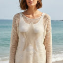  Miss Sparkling Women's Crochet Knit Top