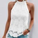  Miss Sparkling Lace Halter Neck Sleeveless Top