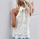  Miss Sparkling Lace Halter Neck Sleeveless Top