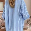  Miss Sparkling Oversized Striped  Shirt