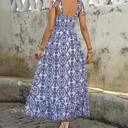  Miss Sparkling Mediterranean Print Maxi Dress
