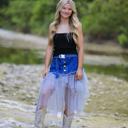 Small Blue Denim Tutu Skirt