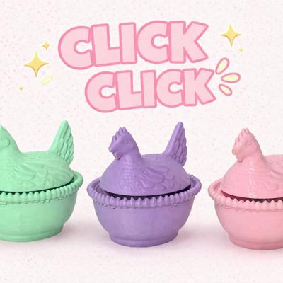Clicky Nesting Hen Fidget 3-Pack | Sensory Desk Toy Gift Set