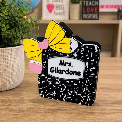 Personalized Teacher Pen Holder, Teacher Desk Organizer, Teacher Appreciation Gift, Christmas Gift for Teacher